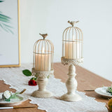 Christmas Vintage Birdcage Candlestick Holder - 10 x 31cm