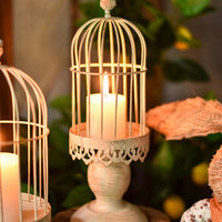 Christmas Vintage Birdcage Candlestick Holder - 10 x 31cm