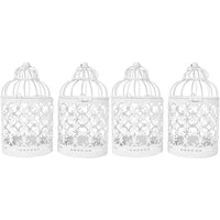 2Pcs/4Pcs Christmas Hollow Hanging Candle Holders Xmas Decor