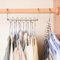 2X/4X/6X Multifunctional Clothes Pants Metal Magic Hanger Space Saver Closet Organizer Rack