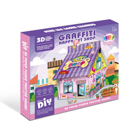 Kids DIY Doodle Cardboard Play Houses Art and Craft Set