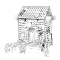 Kids DIY Doodle Cardboard Play Houses Art and Craft Set