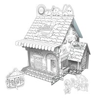 Kids DIY Doodle Cardboard Play Houses Art and Craft Set