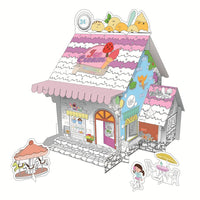 Kids DIY Doodle Cardboard Play Houses Art and Craft Set