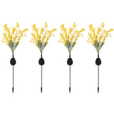 Aritificial Solar Canola Flowers Lights Patio Stake Walkway Lamp Outdoor Garden Decor