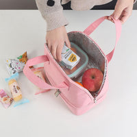 Double-layer Portable Lunch Bag Insulated Thermal Cooler Box