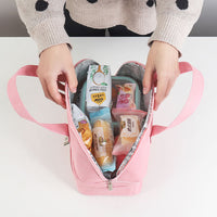 Double-layer Portable Lunch Bag Insulated Thermal Cooler Box