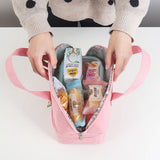 Double-layer Portable Lunch Bag Insulated Thermal Cooler Box