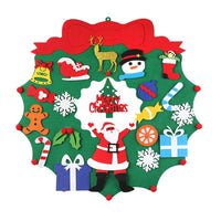 DIY Felt Christmas Wreath Wall Hanging Decor