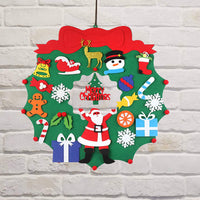 DIY Felt Christmas Wreath Wall Hanging Decor