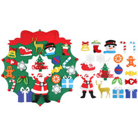 DIY Felt Christmas Wreath Wall Hanging Decor