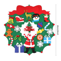 DIY Felt Christmas Wreath Wall Hanging Decor