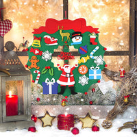DIY Felt Christmas Wreath Wall Hanging Decor