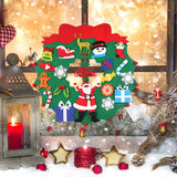 DIY Felt Christmas Wreath Wall Hanging Decor
