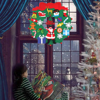 DIY Felt Christmas Wreath Wall Hanging Decor