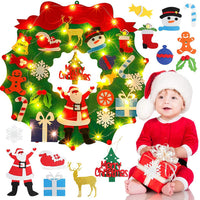 DIY Felt Christmas Wreath Wall Hanging Decor