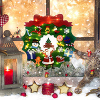 DIY Felt Christmas Wreath Wall Hanging Decor