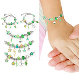 63Pcs Christmas DIY Bracelet Making Kit Pendant Bracelet Ornaments Green