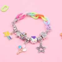 113pcs Bracelet Making Kit DIY Charm Bracelets Kit Jewellery Crafts Set for Girls Gifts-Multicolour