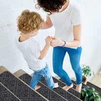 8pcs Self-adhesive Cling Non Slip Carpet Stair Treads - Embossed