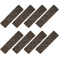 8pcs Self-adhesive Cling Non Slip Carpet Stair Treads - Embossed