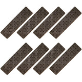 8pcs Self-adhesive Cling Non Slip Carpet Stair Treads - Embossed