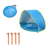 Portable Baby Pool Beach Tent UV Protection Sun Shelters - Light Blue