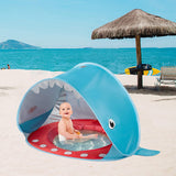 Portable Baby Pool Beach Tent UV Protection Sun Shelters - Animal Blue