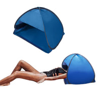 Mini Beach Headrest Tent UV Protection Sun Shelters Blue