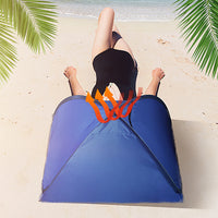 Mini Beach Headrest Tent UV Protection Sun Shelters Blue