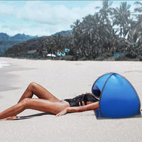 Mini Beach Headrest Tent UV Protection Sun Shelters Blue