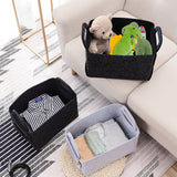 Collapsible Felt Storage Bin Storage Basket with Carry Handles