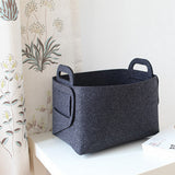 Collapsible Felt Storage Bin Storage Basket with Carry Handles