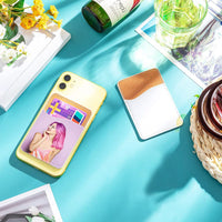 DIY Heat Transfer Phone Card Holder Mobile Back Sticker Card Pouch