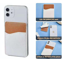 DIY Heat Transfer Phone Card Holder Mobile Back Sticker Card Pouch