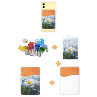 DIY Heat Transfer Phone Card Holder Mobile Back Sticker Card Pouch