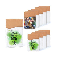 DIY Heat Transfer Phone Card Holder Mobile Back Sticker Card Pouch