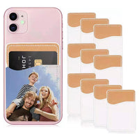 DIY Heat Transfer Phone Card Holder Mobile Back Sticker Card Pouch