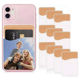 DIY Heat Transfer Phone Card Holder Mobile Back Sticker Card Pouch