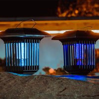 Square Solar LED Light & UV Bug Zapper Mosquito Fly Insect Repeller Killer Garden Path Lamp