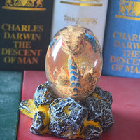 Resin Transparent Lava Dragon Egg Sculpture Decor Pink