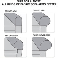 Removable Armrest Covers Stretch Set Chair Sofa Arm Protectors Couch Cover White