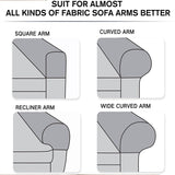 Removable Armrest Covers Stretch Set Chair Sofa Arm Protectors Couch Cover White