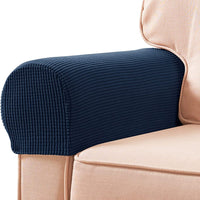 Removable Armrest Covers Stretch Set Chair Sofa Arm Protectors Couch Cover Navy Blue