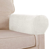 Removable Armrest Covers Stretch Set Chair Sofa Arm Protectors Couch Cover White