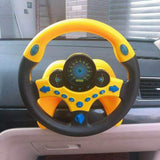 Portable Simulation Driving Steering Wheel Toy Co-pilot Toy Yellow