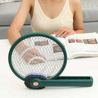 Rotatable Folding USB Rechargeable Mosquito Swatter Insect Killer Bug Zapper