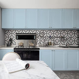 Removable Self-Adhesive Solid Color Wallpaper Peel and Stick Home Decor Blue