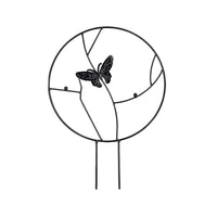 Potted Plant Support Frame Decor Round Metal Trellis for Climbing Plants Butterfly Style