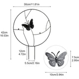 Potted Plant Support Frame Decor Round Metal Trellis for Climbing Plants Butterfly Style